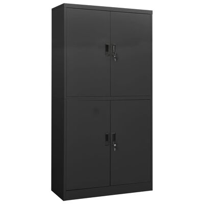 Büroschrank Anthrazit 90x40x180 cm Stahl