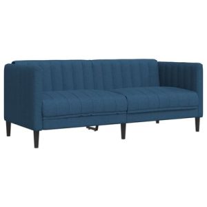 Sofa 2-Sitzer Blau Stoff