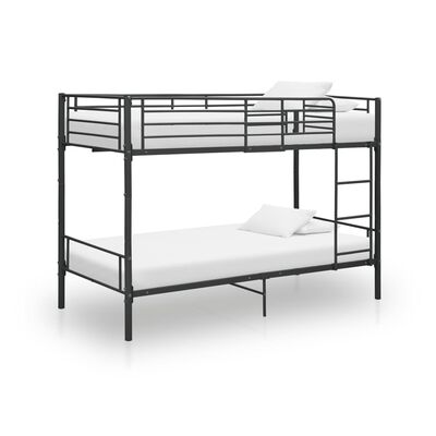 Etagenbett Schwarz Metall 90×200 cm