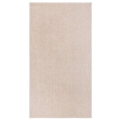 Teppich Kurzflor 80x150 cm Dunkelbeige