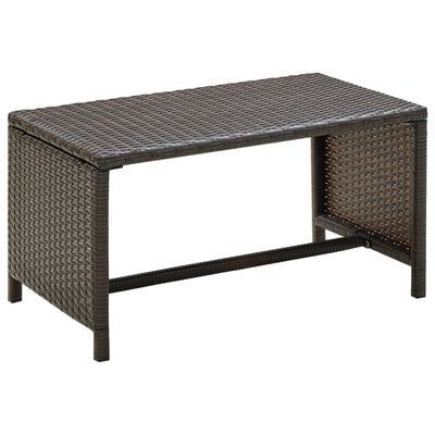 Couchtisch Braun 70×40×38 cm Poly Rattan