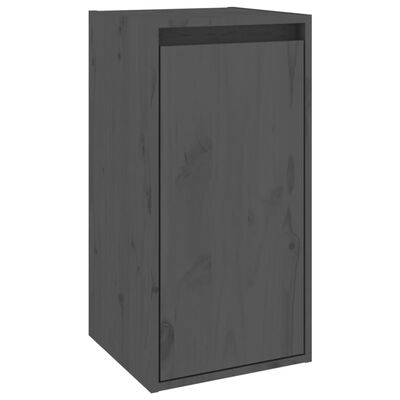 Wandschrank Grau 30x30x60 cm Massivholz Kiefer