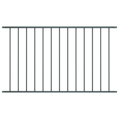 Zaunfeld Pulverbeschichteter Stahl 1,7 x 0,75 m Anthrazit