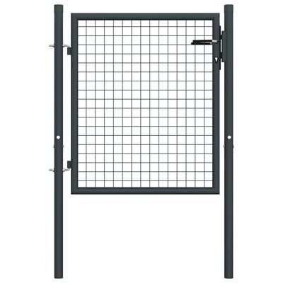 Mesh-Gartentor Verzinkter Stahl 100 x 125 cm Grau