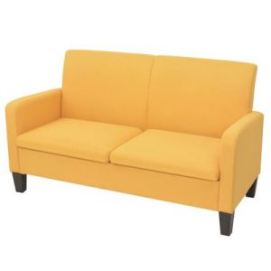 Sofa 2-Sitzer 135x65x76 cm Gelb