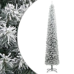 Weihnachtsbaum Schlank mit Ständer Beschneit 270 cm PVC