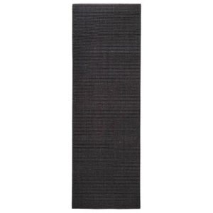 Teppich Natur Sisal 66x200 cm Schwarz