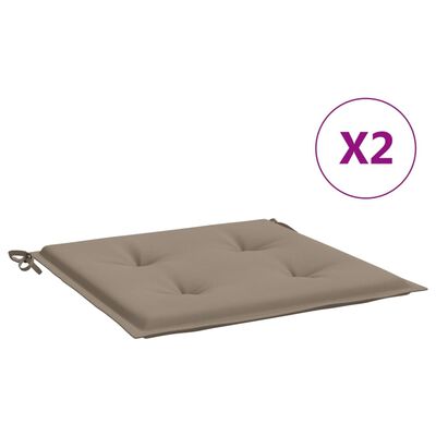 Gartenstuhl-Kissen 2 Stk. Taupe 40x40x3 cm Oxford-Gewebe