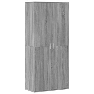 Schuhschrank Grau Sonoma 80x39x178 cm Holzwerkstoff