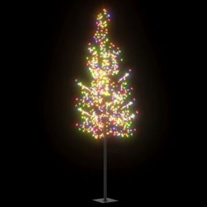 Weihnachtsbaum 600 LEDs Bunt Kirschblüten 300 cm