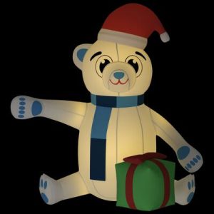 Weihnachtsdekoration Aufblasbarer Teddybär LED 180 cm