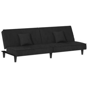 Schlafsofa Schwarz Samt