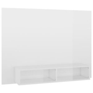 TV-Wandschrank Hochglanz-Weiß 120x23,5x90 cm Holzwerkstoff