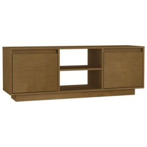 TV-Schrank Honigbraun 110x30x40 cm Massivholz Kiefer