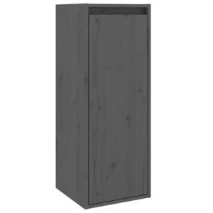 Wandschrank Grau 30x30x80 cm Massivholz Kiefer