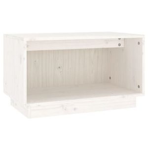 TV-Schrank Weiß 60x35x35 cm Massivholz Kiefer