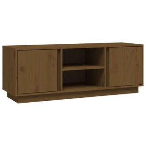 TV-Schrank Honigbraun 110x35x40,5 cm Massivholz Kiefer