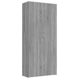 Schuhschrank Grau Sonoma 80x35,5x180 cm Holzwerkstoff