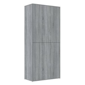 Schuhschrank Grau Sonoma 80x39x178 cm Holzwerkstoff