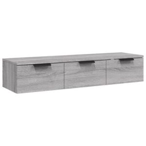 Wandschrank Grau Sonoma 102x30x20 cm Holzwerkstoff