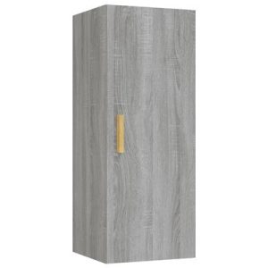 Wandschrank Grau Sonoma 34,5x34x90 cm Holzwerkstoff