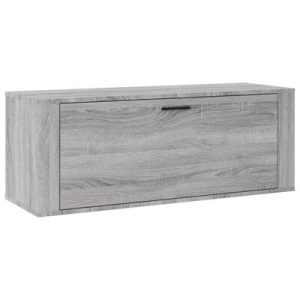 Wand-Schuhschrank Grau Sonoma 100x35x38 cm Holzwerkstoff