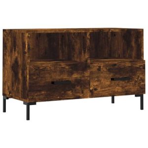 TV-Schrank Räuchereiche 80x36x50 cm Holzwerkstoff