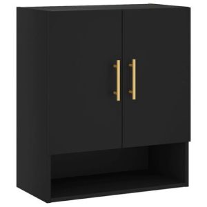 Wandschrank Schwarz 60x31x70 cm Holzwerkstoff