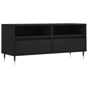 TV-Schrank Schwarz 100x34,5x44,5 cm Holzwerkstoff