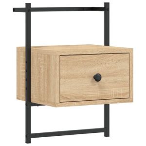 Wand-Nachttisch Sonoma-Eiche 35x30x51 cm Holzwerkstoff