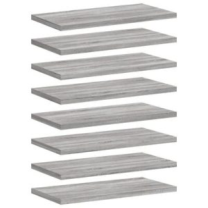 Wandregale 8 Stk. Grau Sonoma 40x20x1,5 cm Holzwerkstoff