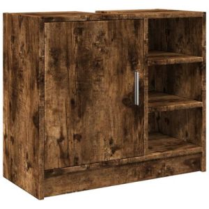 Waschbeckenschrank Räuchereiche 63x29x55 cm Holzwerkstoff