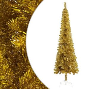 Schlanker Weihnachtsbaum Golden 120 cm