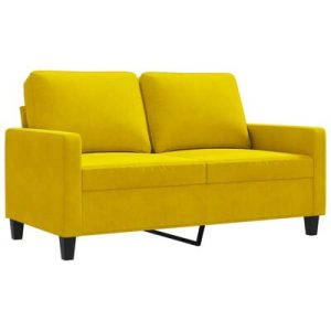 2-Sitzer-Sofa Gelb 120 cm Samt