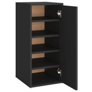 Schuhschrank Schwarz 32x35x70 cm Holzwerkstoff