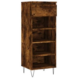 Schuhschrank Räuchereiche 40x36x105 cm Holzwerkstoff