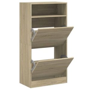 Schuhschrank Sonoma-Eiche 60x34x116 cm Holzwerkstoff